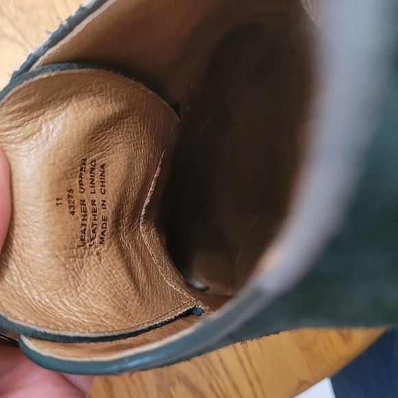 J crew Green suede derby shoes in superb condition- size 11 - Picture 8 of 9